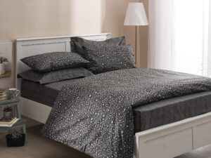 Σεντόνι King Size Salonica σχ Λεοπάρ (μαύρο) 240 x 260
