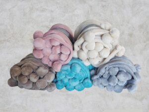 Κουβέρτα Fleece Πον Πον  Σε  6 Χρωματισμούς  Διπλή