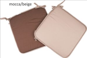 Μαξιλάρι καρέκλας δίχρωμο Σχ.Reli mocca-beige 38x38x2cm 100% microfiber - Κωδ. MK Reli mocca-beige