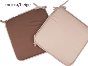 Μαξιλάρι καρέκλας δίχρωμο Σχ.Reli mocca-beige 38x38x2cm 100% microfiber - Κωδ. MK Reli mocca-beige