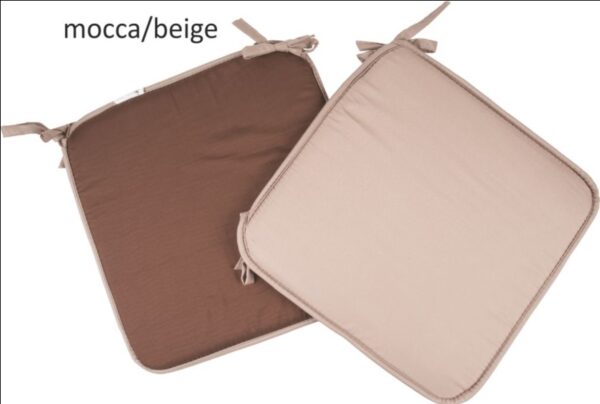 Μαξιλάρι καρέκλας δίχρωμο Σχ.Reli mocca-beige 38x38x2cm 100% microfiber - Κωδ. MK Reli mocca-beige