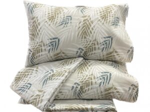 Σετ Σεντόνια Linea Home Υπέρδιπλο σχ.Palm Olive 220 x 240