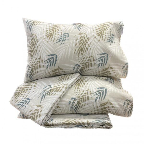Σετ Σεντόνια Linea Home Υπέρδιπλο σχ.Palm Olive 220 x 240