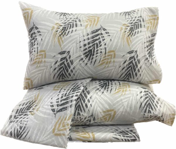 Σετ Σεντόνια Linea Home Υπέρδιπλο σχ.Palm Gold 220 x 240