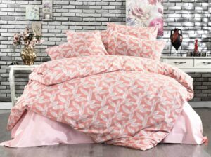 Σετ Σεντόνια Linea Home Διπλό σχ. Feather σομόν 200 x 240