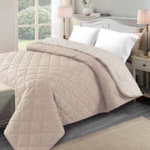 Κουβερλί Ultrasonic διπλής όψης King Size 240x260  Μπέζ