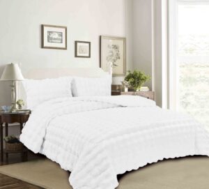 Γούνινο Κουβερτοπάπλωμα Υπέρδιπλο Fur Quilts Λευκό