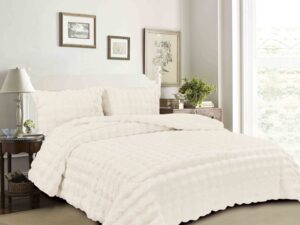 Γούνινο Κουβερτοπάπλωμα King Size Fur Quilts Κρέμ