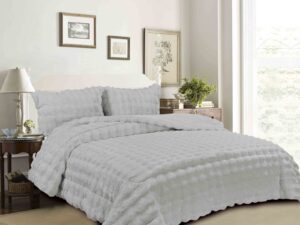 Γούνινο Κουβερτοπάπλωμα Υπέρδιπλο Fur Quilts Γκρί
