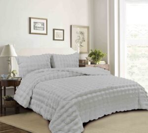 Γούνινο Κουβερτοπάπλωμα Υπέρδιπλο Fur Quilts Γκρί