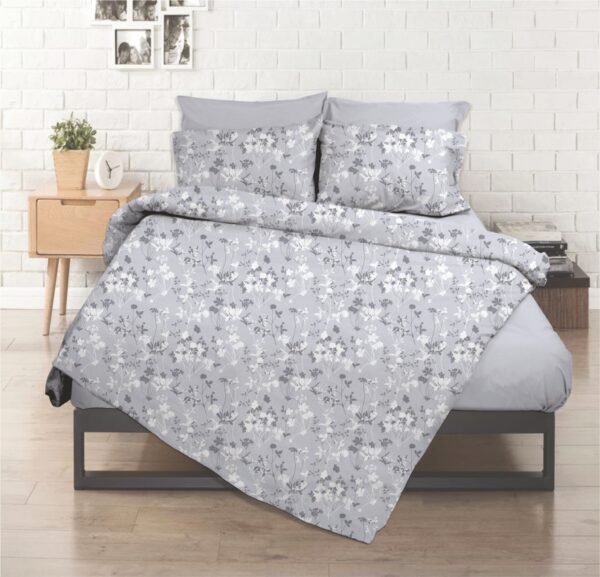 Σετ σεντόνια Μονά εμπριμέ Σχ. Flower grey poly/cotton (Αντιγραφή)