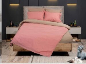 Σετ σεντόνια Rainbow King Size μονόχρωμα Amethyst-Smoke poly/cotton 144 κλωστών