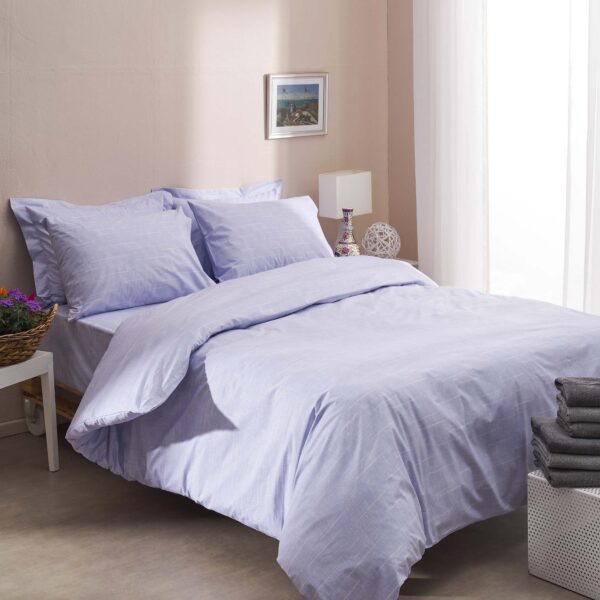 Σεντόνι King Size Salonica σχ Κουκκίδες (λιλά) 240 x 260