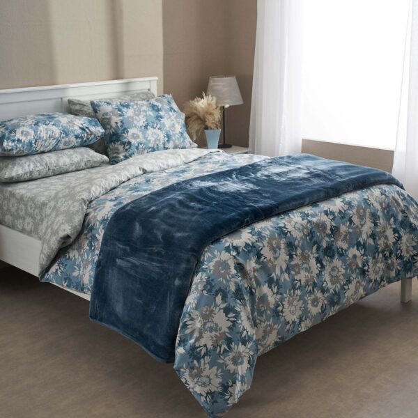 Σεντόνι King Size Salonica σχ.Χρυσάνθεμο (ραφ) 240 x 260