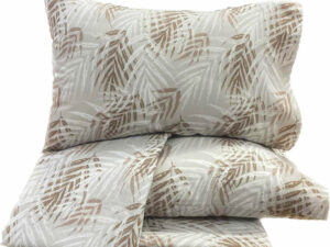 Σετ Σεντόνια Linea Home Διπλό σχ. Palm Μπέζ 200 x 240