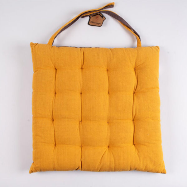 Μαξιλάρι καρέκλας Σχ.Duo 40x40cm διπλής όψης Yellow/Md.grey 100% βαμβ.