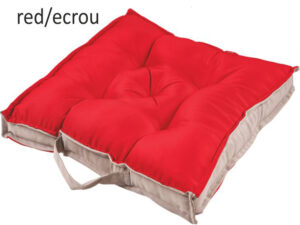 Μαξιλάρι καρέκλας Σχ.Oxford 40x40cm διπλής όψης  red/ecrou 100% πολ.