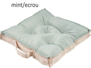 Μαξιλάρι καρέκλας Σχ.Oxford 40x40cm διπλής όψης mint/ecrou 100% πολ.