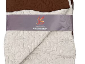 Καλοκαιρινό Κουβερλί Διπλής Όψης 100% microfiber 160x220 Καφέ Ανοιχτό/Κρέμ