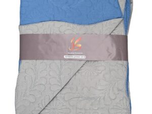 Καλοκαιρινό Κουβερλί Διπλής Όψης 100% microfiber 160x220 Γαλάζιο/Γκρί Ανοιχτό