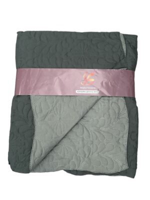 Καλοκαιρινό Κουβερλί Διπλής Όψης 100% microfiber 160x220 Γκρί Σκούρο/Γκρί Ανοιχτό
