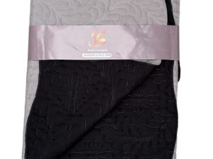 Καλοκαιρινό Κουβερλί Διπλής Όψης 100% microfiber 160x220 Μαύρο/Γκρί