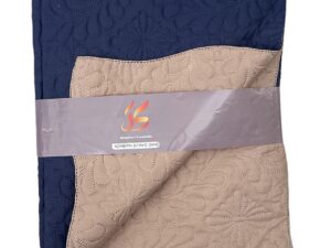 Καλοκαιρινό Κουβερλί Διπλής Όψης 100% microfiber 160x220 Μπλέ/Μόκα