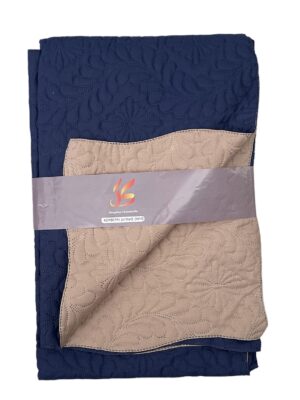 Καλοκαιρινό Κουβερλί Διπλής Όψης 100% microfiber 160x220 Μπλέ/Μόκα
