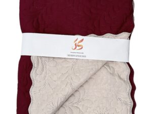 Καλοκαιρινό Κουβερλί Διπλής Όψης 100% microfiber 160x220 Μπορντό/Κρέμ