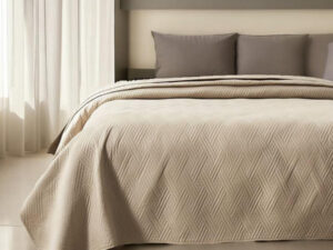Καλοκαιρινό Κουβερλί 100% microfiber Mercer 160x220 Μπέζ