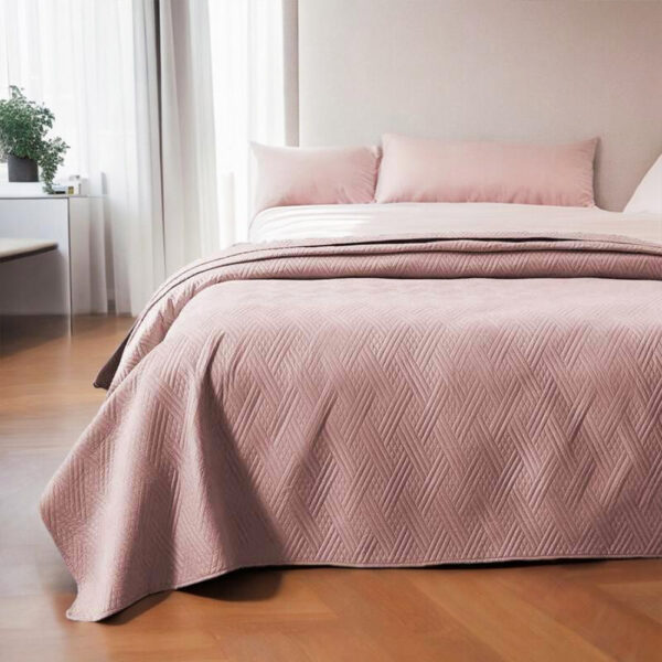 Καλοκαιρινό Κουβερλί 100% microfiber Mercer 220x240 Πούδρα