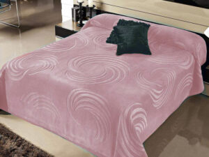 Κουβέρτα ανάγλυφη βελουτέ Linea Home Spin Silk Touch Dusty Pink