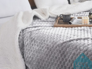 Κουβέρτα sherpa  Super Soft σε δύο διαστάσεις Γκρί Ανοιχτό