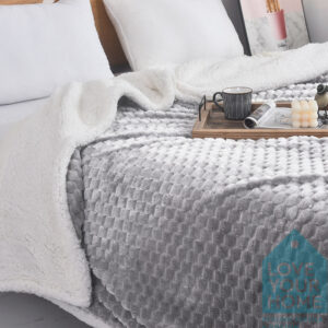 Κουβέρτα sherpa  Super Soft σε δύο διαστάσεις Γκρί Ανοιχτό