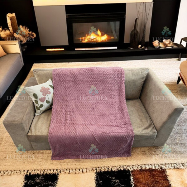 Κουβέρτα Fleece Ζιγκ Ζαγκ  Σε Δυο Διαστάσεις Σάπιο Μήλο
