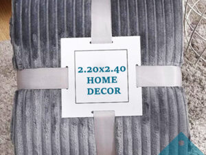 Κουβέρτα Fleece ανάγλυφη υπέρδιπλη 220x240 Γκρί Ανοιχτό