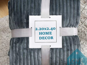 Κουβέρτα Fleece ανάγλυφη υπέρδιπλη 220x240 Γκρί Σκούρο