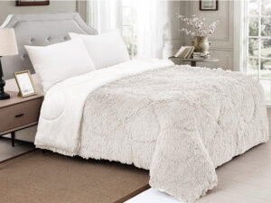 Κουβερτοπάπλωμα γούνινο Hairy  εκρού Linea Home