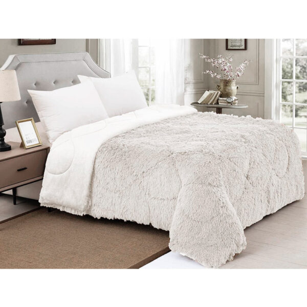 Κουβερτοπάπλωμα ανάγλυφο Hairy εκρού Linea Home