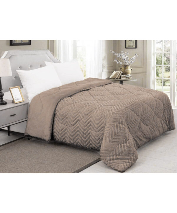 Κουβερτοπάπλωμα γούνινο Arrow  μόκα Linea Home