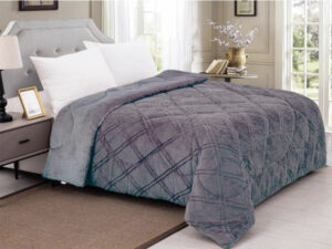 Κουβερτοπάπλωμα γούνινο Diamond  ανθακί Linea Home