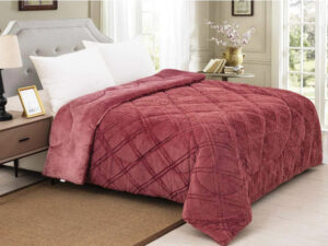 Κουβερτοπάπλωμα γούνινο Diamond  σάπιο μήλο Linea Home