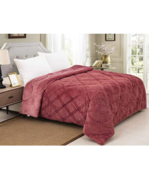 Κουβερτοπάπλωμα γούνινο Diamond  σάπιο μήλο Linea Home
