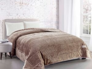 Κουβερτοπάπλωμα ζακάρ flannel Giorgio No.1 Μόκα