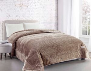 Κουβερτοπάπλωμα ζακάρ flannel Giorgio No.1 Μόκα