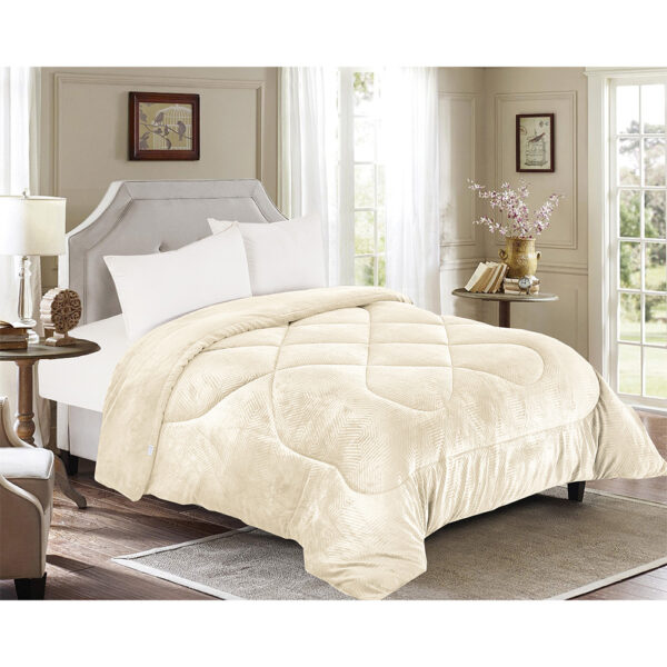 Κουβερτοπάπλωμα Flannel Ισοθερμικό Linea Home Minos 160x240 Εκρού