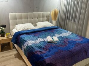 Κουβερτοπάπλωμα Flannel Υπέρδιπλο Ισοθερμικό Blue