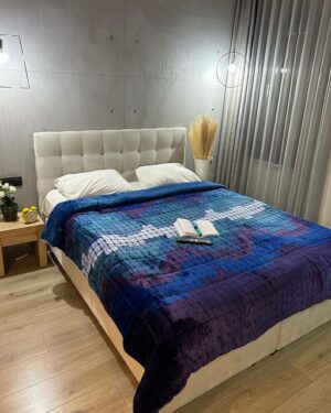 Κουβερτοπάπλωμα Flannel Υπέρδιπλο Ισοθερμικό Blue