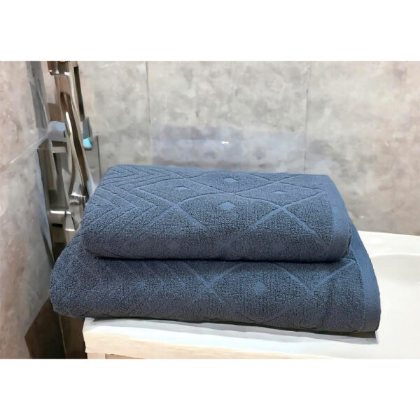 Πετσέτα ζακάρ πενιέ  550 γρ/μ² Linea Home 50x90 Γκρί Σκούρο