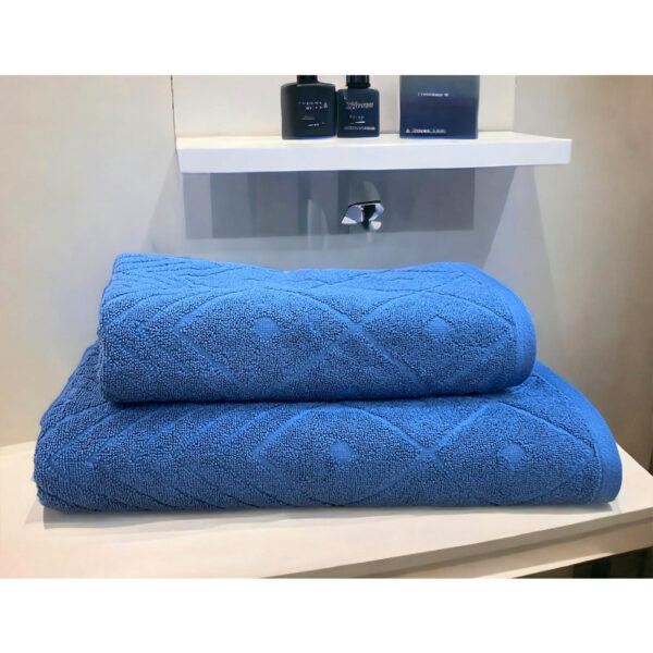 Πετσέτα ζακάρ πενιέ  550 γρ/μ² Linea Home 80x150 Μπλέ